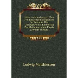   Zur Mathematischen Physik (German Edition) Ludwig Matthiessen Books