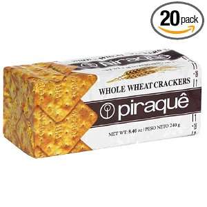 Piraque Whole Wheat Crackers, 8.46 Ounce Packages (Pack of 20)  