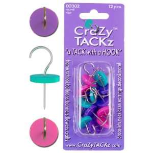  Crazy Tackz The Tack with a Round Designer Hook, Vibrant 