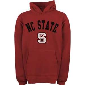   Wolfpack Youth Red Tackle Twill Hooded Sweatshirt