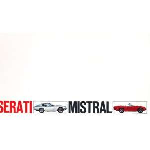    Maserati Mistral Original Large Sales Brochure 