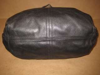 BANANA REPUBLIC Black Leather Boston Satchel Shoulder Purse Bowling 
