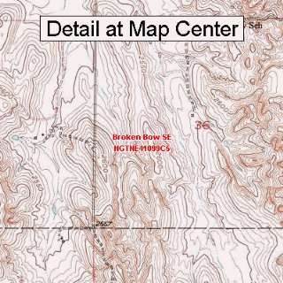  USGS Topographic Quadrangle Map   Broken Bow SE, Nebraska 