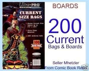 200 CURRENT ULTRA PRO BAGS AND BOARDS FOR COMIC BOOKS  