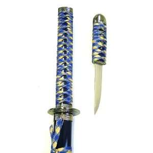 Blue Katana Sword & Dagger