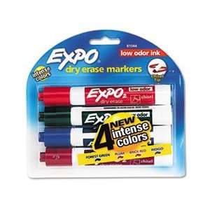  EXPO® SAN 81044 LOW ODOR DRY ERASE MARKERS, CHISEL TIP 