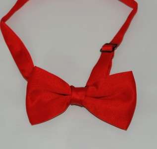 New Red Solid Pre tied Bow Tie Tuxedo Wedding Party  