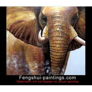  Elephant Painting, Wildlife Art, Animal Paintings, Oil 