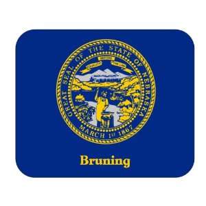  US State Flag   Bruning, Nebraska (NE) Mouse Pad 