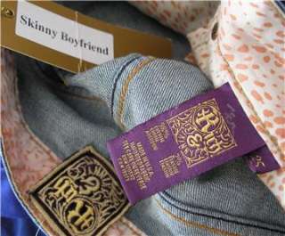 NWT RICH & SKINNY BOYFRIEND Jeans MENDED HEART 25 26  