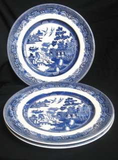Johnson Brothers WILLOW BLUE 2 Dinner Plates+ VINTAGE  