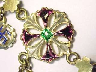 Vintage Hindu Necklace w/ Enameled Accents 17  