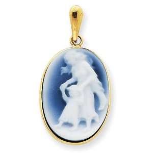  14k First Steps Agate Cameo Pendant Jewelry
