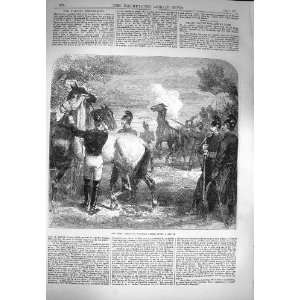  1870 War Scene Shooting Wounded Horses After Battle