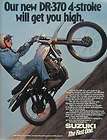 SUZUKI DR 370 Motorcycle Ad 1978 DR370 DR 370