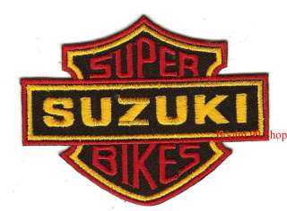 SUZUKI Logo EMBROIDERED Iron Patch T Shirt Sew Cloth  