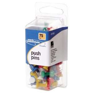  Swingline SWI71751 Push Pins, 75 per Pack, Assorted Color 