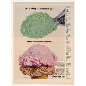  1968 Swensens Ice Cream Shoppe Outrageously Rich Print Ad 