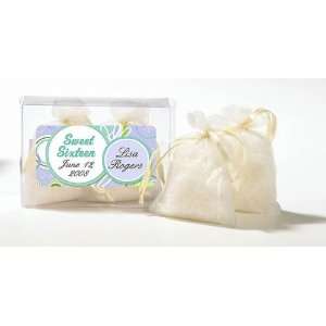 Wedding Favors Blue Floral Design Sweet Sixteen Personalized Fresh 