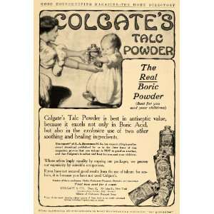  1910 Ad Colgates Cashmere Bouquet Talc Powder Baby 