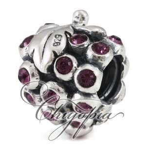 com Grape Swarovski Chiyopia Pandora Chamilia Troll Compatible Beads 