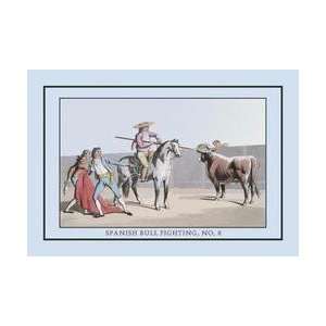  Spanish Bull Fighting No 2 Attack of the Picadores 20x30 