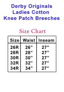 New Derby Ladies Riding KneePatch Breeches 26 to34 BK  