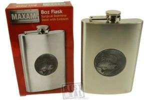 Surgical Stainless Steel with Fishing Emblem 8oz Flask  