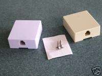 100  RJ 11 BISCUIT TELEPHONE JACK SURFACE MOUNT BOX  