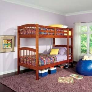  460173 Bunks Twin Bunk Bed with Built In Ladder by
