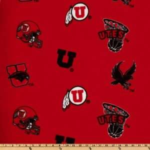   of Utah Tossed Red Fabric By The Yard Arts, Crafts & Sewing