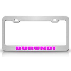  BURUNDI Country Steel Auto License Plate Frame Tag Holder 