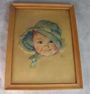 Vintage Maud Tousey Fangel 3 D Print BRIGHT EYES Baby  