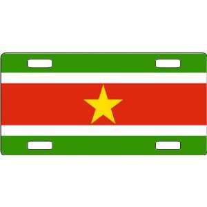  Suriname Flag Vanity License Plate 