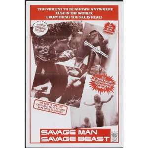   Man Savage Beast Poster Movie 27x40 Alberto Moravia