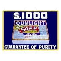 Miniature Sunlight Soap Shop Sign Circa 1920  