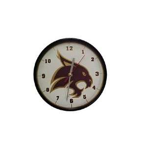 Texas State Bobcats Clock/ Supercat/Aa Battery Not Included/ Black