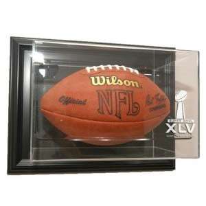  Super Bowl XLV Wall Mountable Football Display Case, Black 