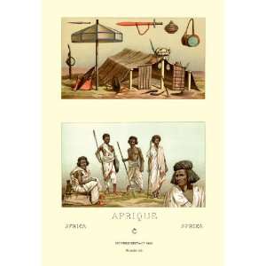  Members of Tribe and Typical Shelter 20x30 poster
