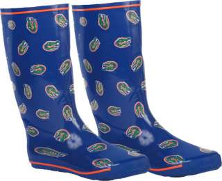 Florida Gators Womens Royal All Over Print Rubber Rain Boots  
