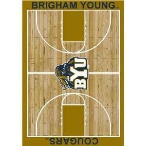   BYU Cougars NCAA Homecourt Area Rug by Milliken 54x78 Home