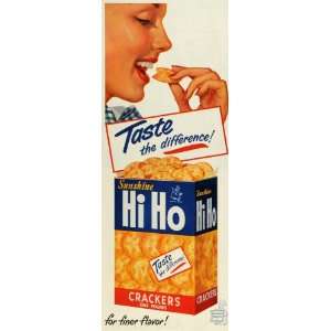  1953 Ad Sunshine H i Ho Crackers Snacks Biscuits Baker 