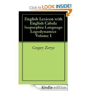 English Lexicon with English Cabala Isopsephia Language Logodynamics 