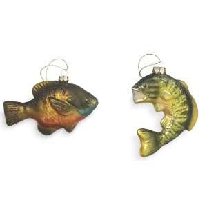  Seasons of Cannon Falls Sunfish and Bass Ornaments, Set of 