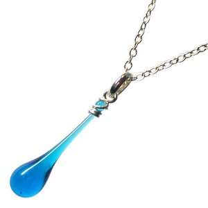  Turquoise 18 Sundrop Pendant, glass and sterling silver 