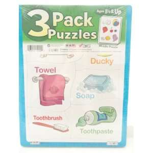  3 Pack Cardboard Puzzles 