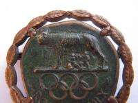 ROME SUMMER 1960 OLYMPIC PARTICIPATION ATHLETE BADGE  