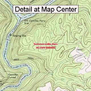  USGS Topographic Quadrangle Map   Summersville Dam, West 