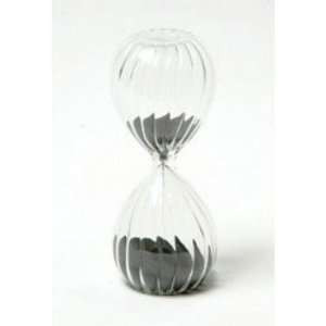  10 Min Twisted Modern Glass Timer in Black or White 
