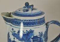 Chinese Export Blue and White Porcelain Nanking Cider Pitcher Jug 18th 
